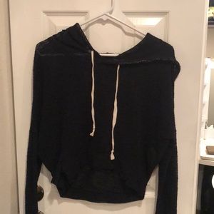 Sheer hollister black hoodie